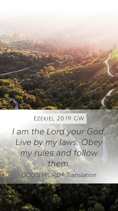 Ezekiel 20:19 GW Bible Verse Image