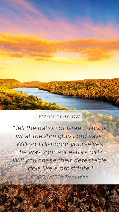 Ezekiel 20:30 GW Bible Verse Image