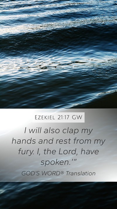 Ezekiel 21:17 GW Bible Verse Image