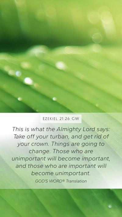 Ezekiel 21:26 GW Bible Verse Image