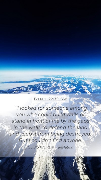 Ezekiel 22:30 GW Bible Verse Image
