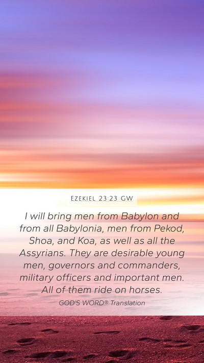 Ezekiel 23:23 GW Bible Verse Image