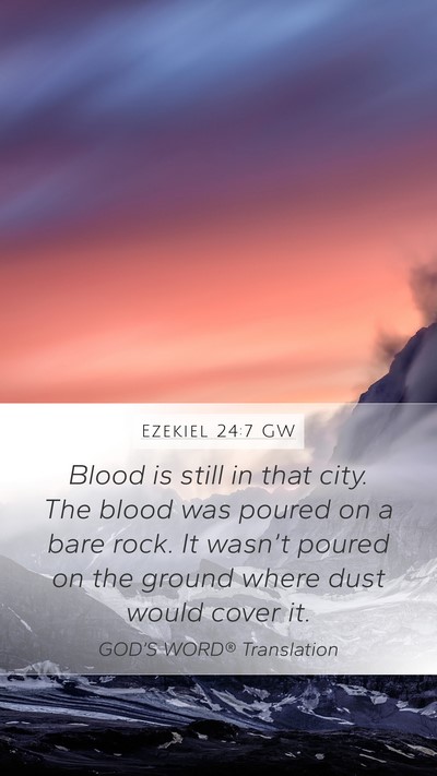 Ezekiel 24:7 GW Bible Verse Image