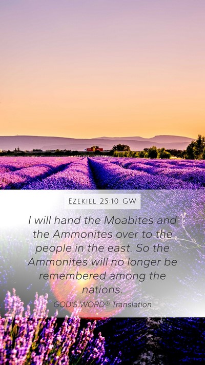 Ezekiel 25:10 GW Bible Verse Image