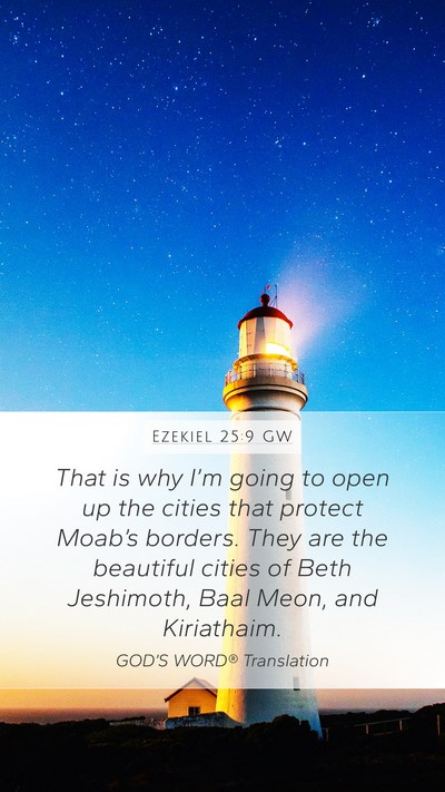 Ezekiel 25:9 GW Bible Verse Image