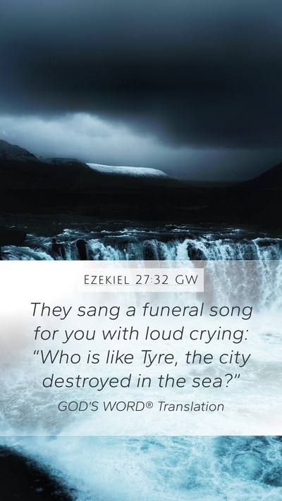 Ezekiel 27:32 GW Bible Verse Image