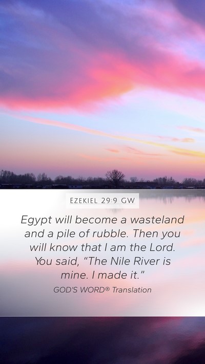 Ezekiel 29:9 GW Bible Verse Image