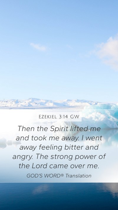 Ezekiel 3:14 GW Bible Verse Image