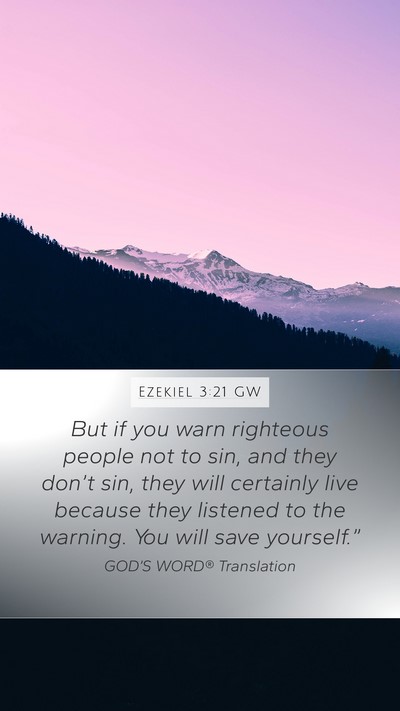 Ezekiel 3:21 GW Bible Verse Image