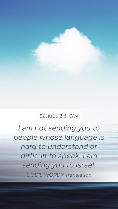 Ezekiel 3:5 GW Bible Verse Image