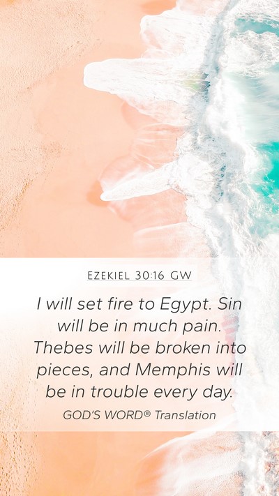 Ezekiel 30:16 GW Bible Verse Image