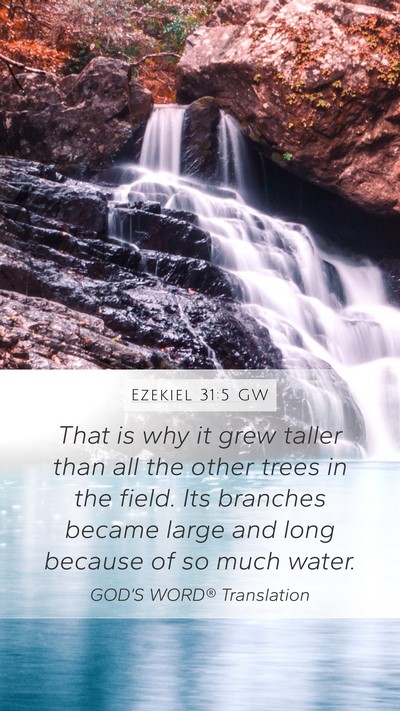 Ezekiel 31:5 GW Mobile Phone Wallpaper - That is why it grew taller than all the other - Mobile Bible Verse Wallpaper