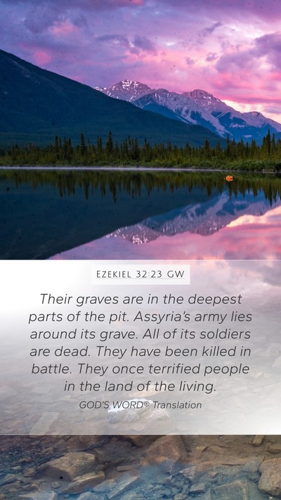 Ezekiel 32:23 GW Bible Verse Image