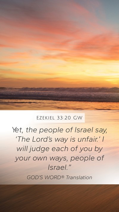 Ezekiel 33:20 GW Bible Verse Image