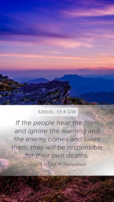 Ezekiel 33:4 GW Bible Verse Image