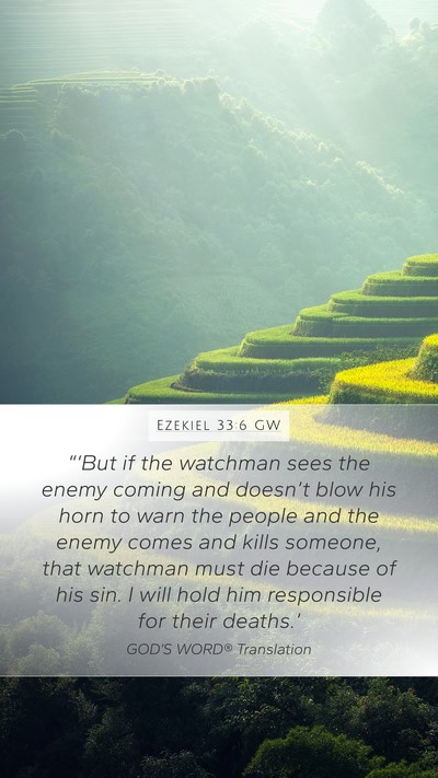 Ezekiel 33:6 GW Bible Verse Image