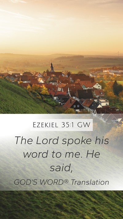 Ezekiel 35:1 GW Bible Verse Image