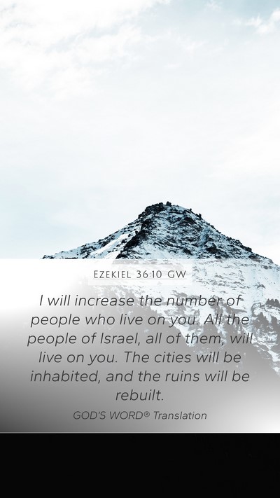 Ezekiel 36:10 GW Bible Verse Image