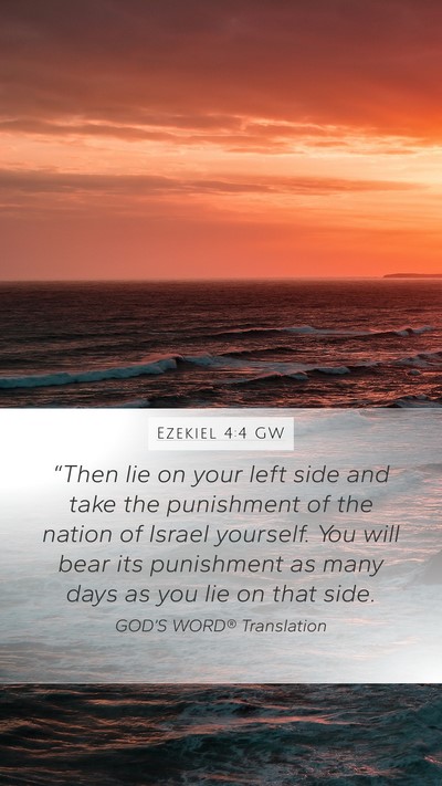 Ezekiel 4:4 GW Bible Verse Image