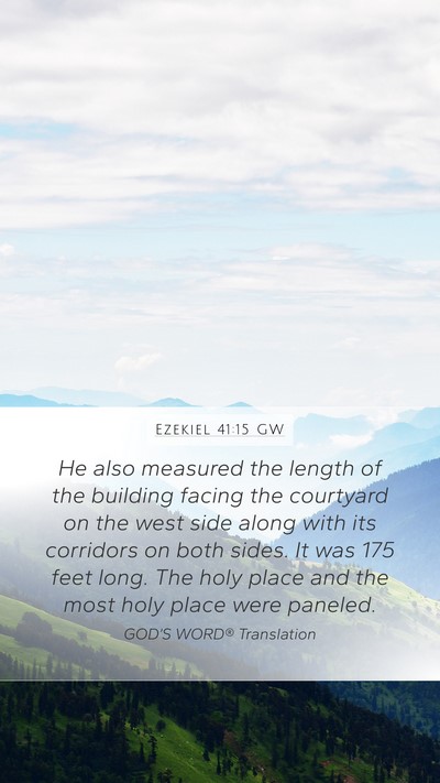 Ezekiel 41:15 GW Bible Verse Image
