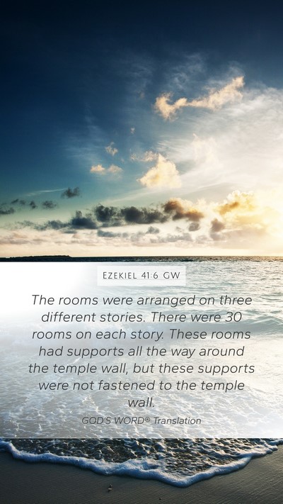 Ezekiel 41:6 GW Bible Verse Image