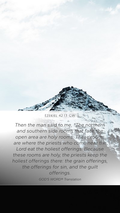 Ezekiel 42:13 GW Bible Verse Image