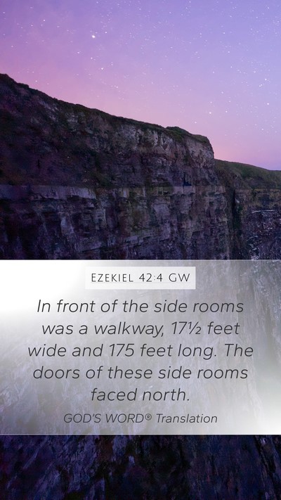 Ezekiel 42:4 GW Bible Verse Image