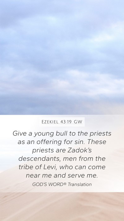 Ezekiel 43:19 GW Bible Verse Image