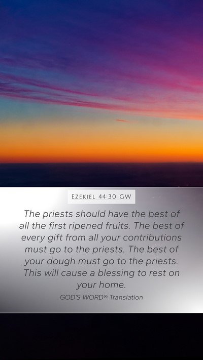 Ezekiel 44:30 GW Bible Verse Image
