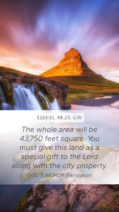 Ezekiel 48:20 GW Bible Verse Image