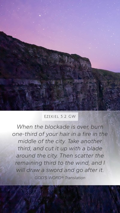 Ezekiel 5:2 GW Bible Verse Image