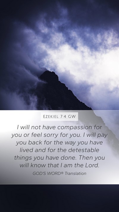 Ezekiel 7:4 GW Bible Verse Image