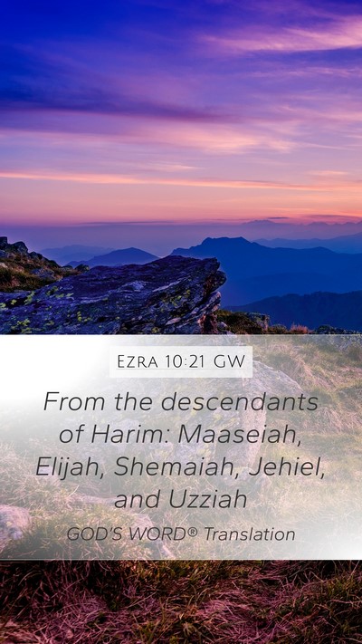 Ezra 10:21 GW Bible Verse Image