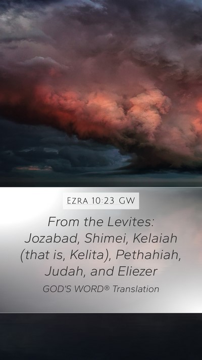Ezra 10:23 GW Bible Verse Image