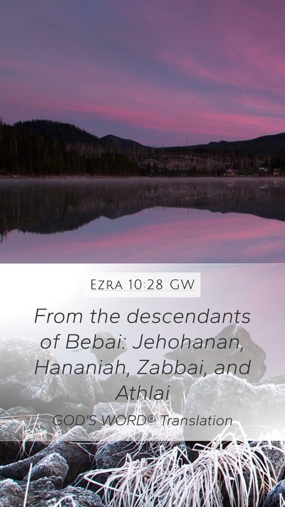 Ezra 10:28 GW Bible Verse Image