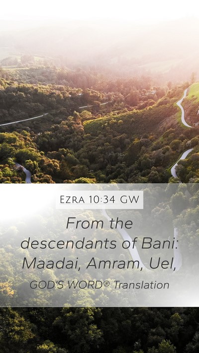 Ezra 10:34 GW Bible Verse Image