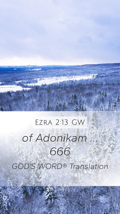 Ezra 2:13 GW Bible Verse Image
