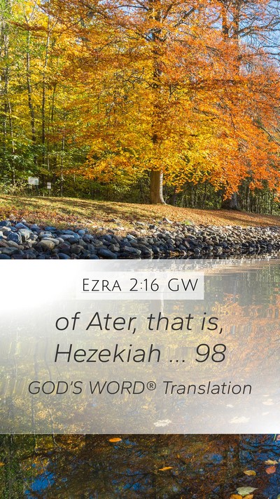 Ezra 2:16 GW Bible Verse Image