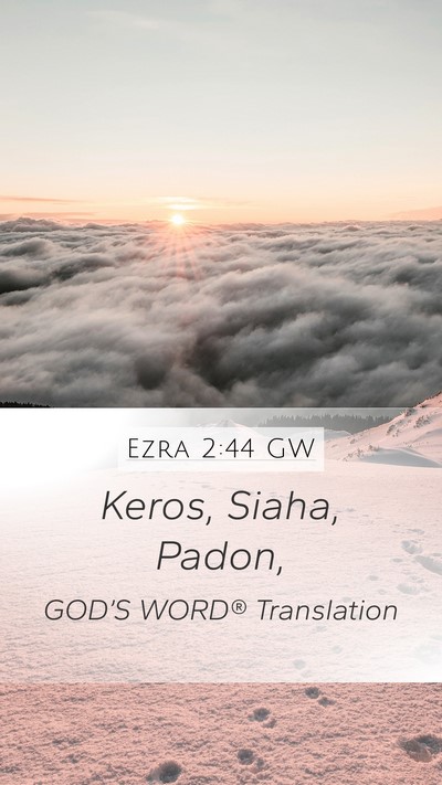 Ezra 2:44 GW Bible Verse Image
