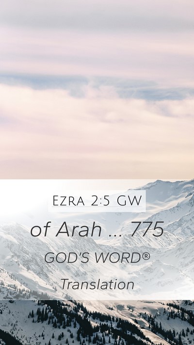 Ezra 2:5 GW Bible Verse Image