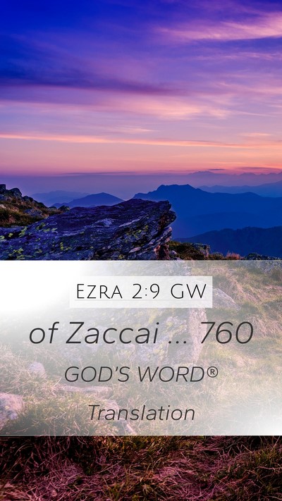 Ezra 2:9 GW Bible Verse Image