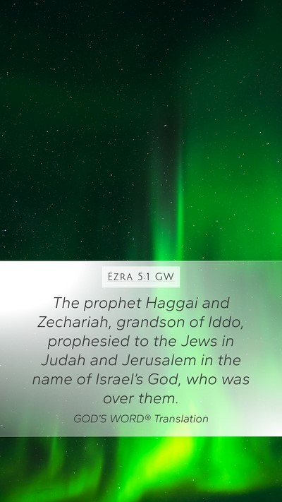 Ezra 5:1 GW Bible Verse Image
