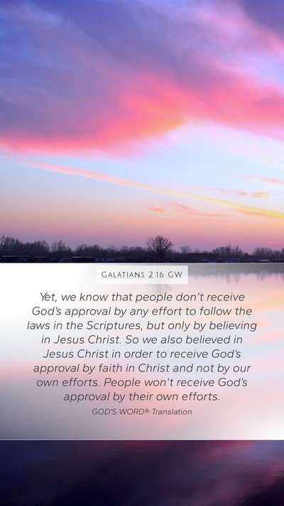 Galatians 2:16 GW Bible Verse Image