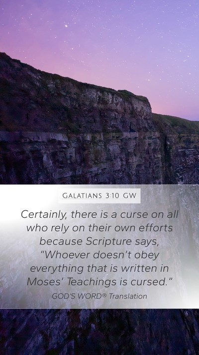 Galatians 3:10 GW Bible Verse Image