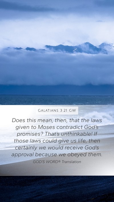 Galatians 3:21 GW Bible Verse Image