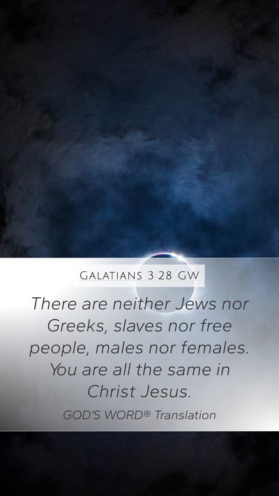 Galatians 3:28 GW Bible Verse Image