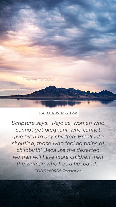 Galatians 4:27 GW Bible Verse Image