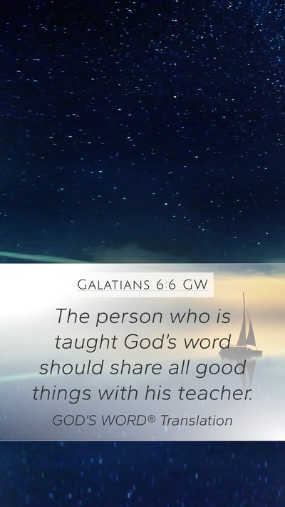 Galatians 6:6 GW Bible Verse Image