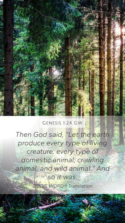 Genesis 1:24 GW Bible Verse Image