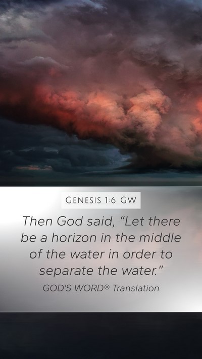 Genesis 1:6 GW Bible Verse Image